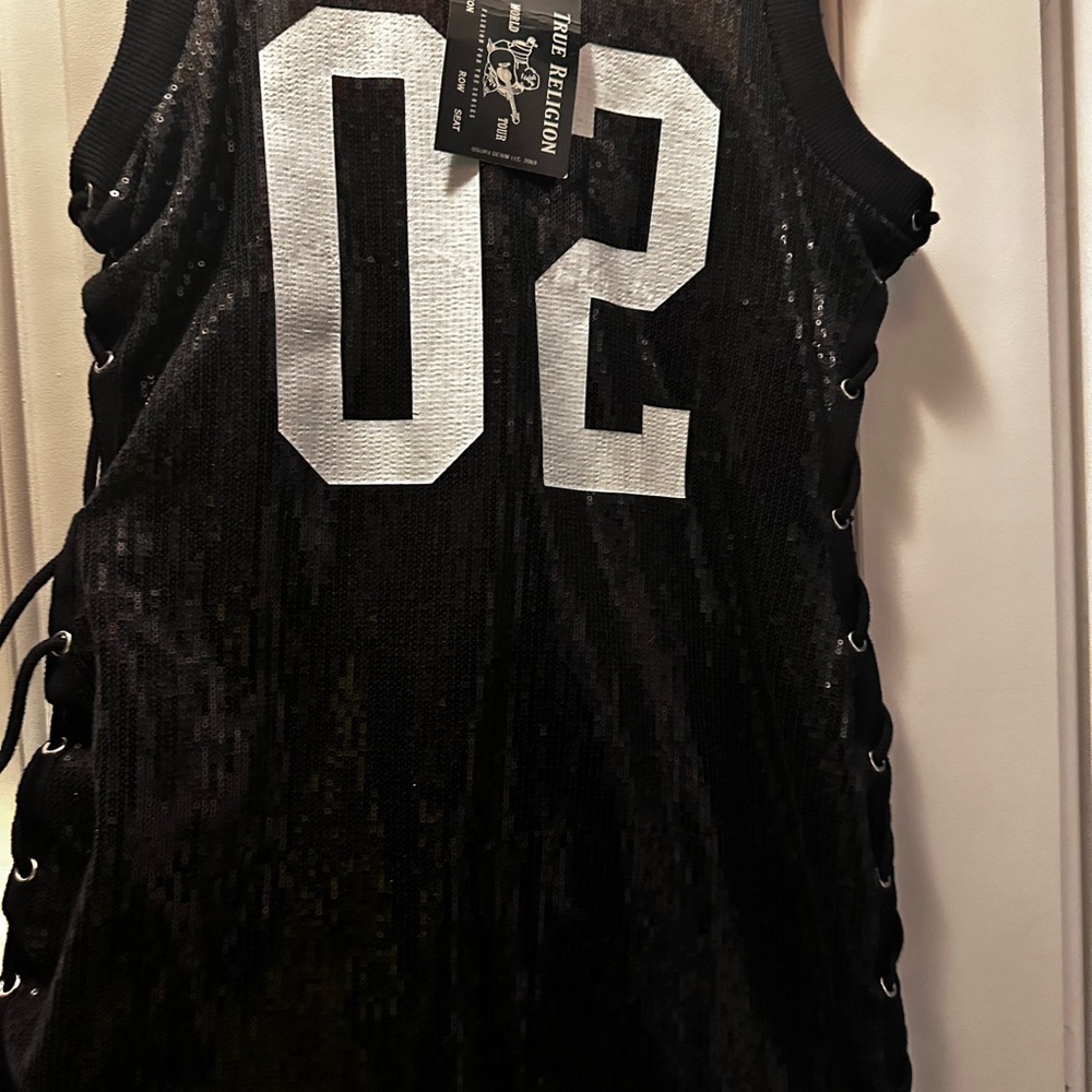 True Religion Black Ribbed Knit Top